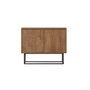 Hanah Home Consola Moderna e Industrial Nogal y Negro 90x72x36 cm